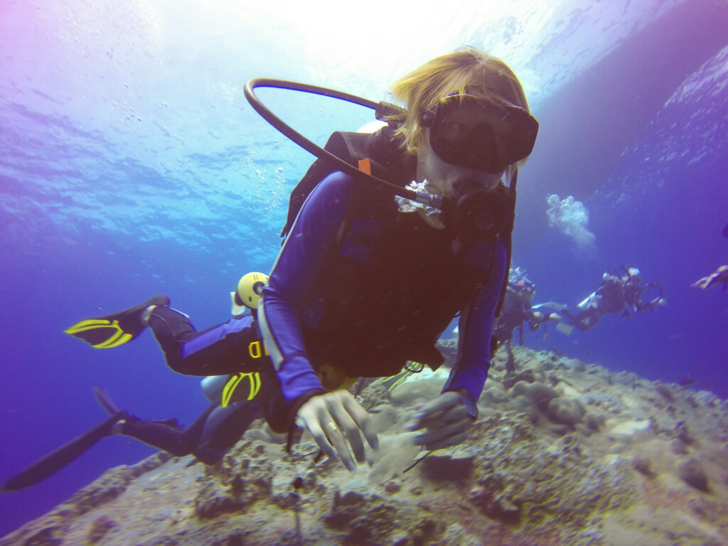 Underwater scuba diving